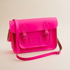 JCrew x Cambridge Satchel Neo Pink